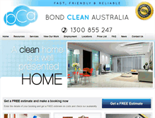 Tablet Screenshot of bondcleanaustralia.com.au
